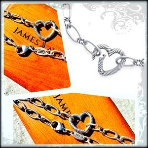 James Avery Changeable Heart Charm Bracelet